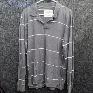 aeropostale Used Long Sleeved Polo Shirt Size Men’s Xl Gray